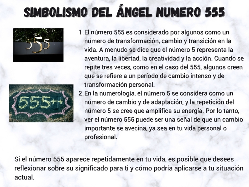Simbolismo del ángel numero 555